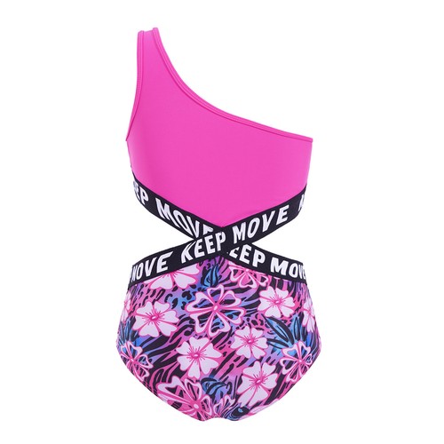 Girls One-Piece Leotard Bodysuit Park Swimsuit Water Diving Printing Surfing - Picture 79 of 99