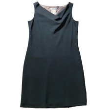 Philip Dicaprio Womens Dress sz 14 new nwt Dark Gray Drape Neck A-Line Business