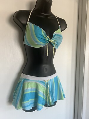 Blue Green And White Two Piece Dancer set