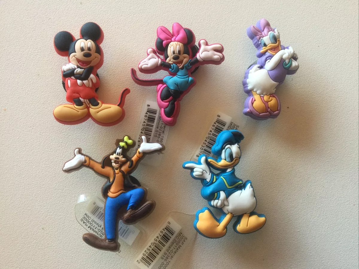 DISNEY MICKEY MINNIE GOOFY DONALD AUTHENTIC JIBBITZ SHOE CHARM FIT CROCS HOLES