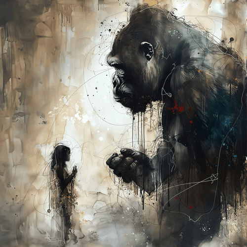 Gorilla & Girl Patrice Murciano Home Décor Canvas Art Print Ready To Hang - Picture 2 of 8