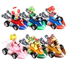 Super Mario Spielzeug Figur Nintendo 12cm Kart Auto Set Action Spielset Model