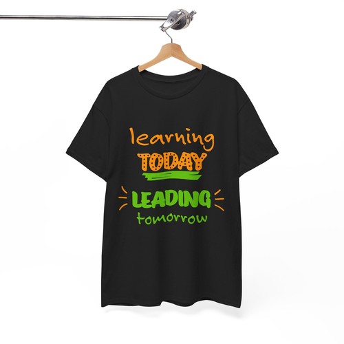 School Teacher Unisex Heavy Cotton Up to 5XL Tee T-Shirt 'Leading Tomorrow' - Picture 21 of 118