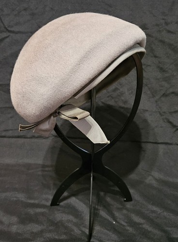 Vintage 1960s Mushroom Grey Peachfelt Bubble Hat - Picture 2 of 6