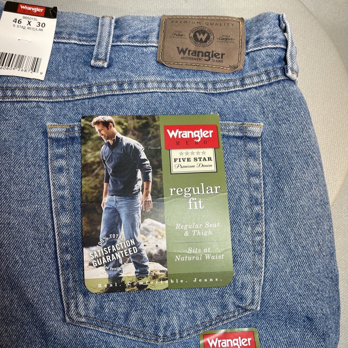 Wrangler Hero Regular Fit Mens Jeans Light Wash 5 Star Wrangler Hero Regular Fit Mens Jeans Light Wash 5 Star