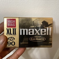 Maxell XLII 90 High Bias Audio Cassette Tape | Sealed -Black Magnetite HI OUTPUT