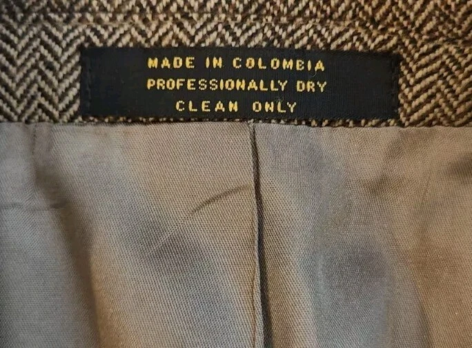 Chaqueta Blazer Gianfranco Ruffini Para Hombre Marrón Tweed 3 Botones TALLA EN DESCRIPCIÓN Foto 2 de 4