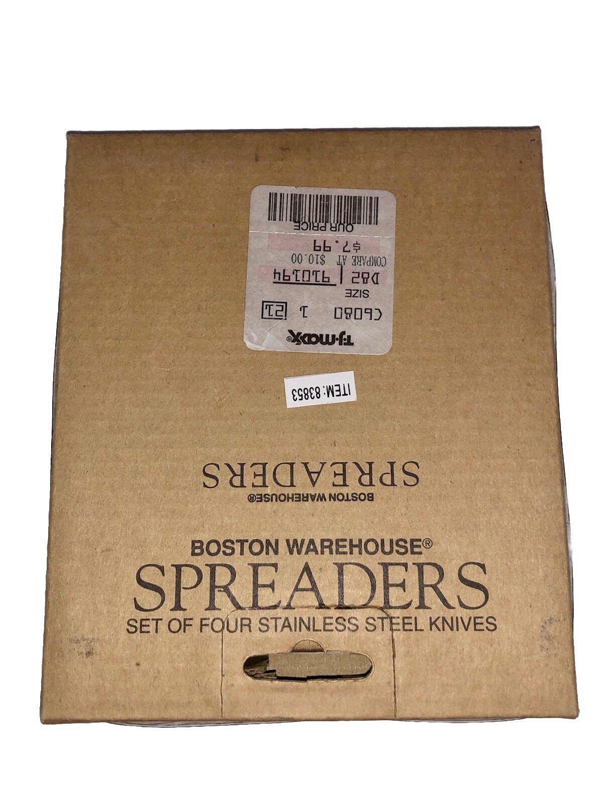 Vintage Boston Warehouse Spreaders Charcuterie set of 4 Knives Christmas Holly