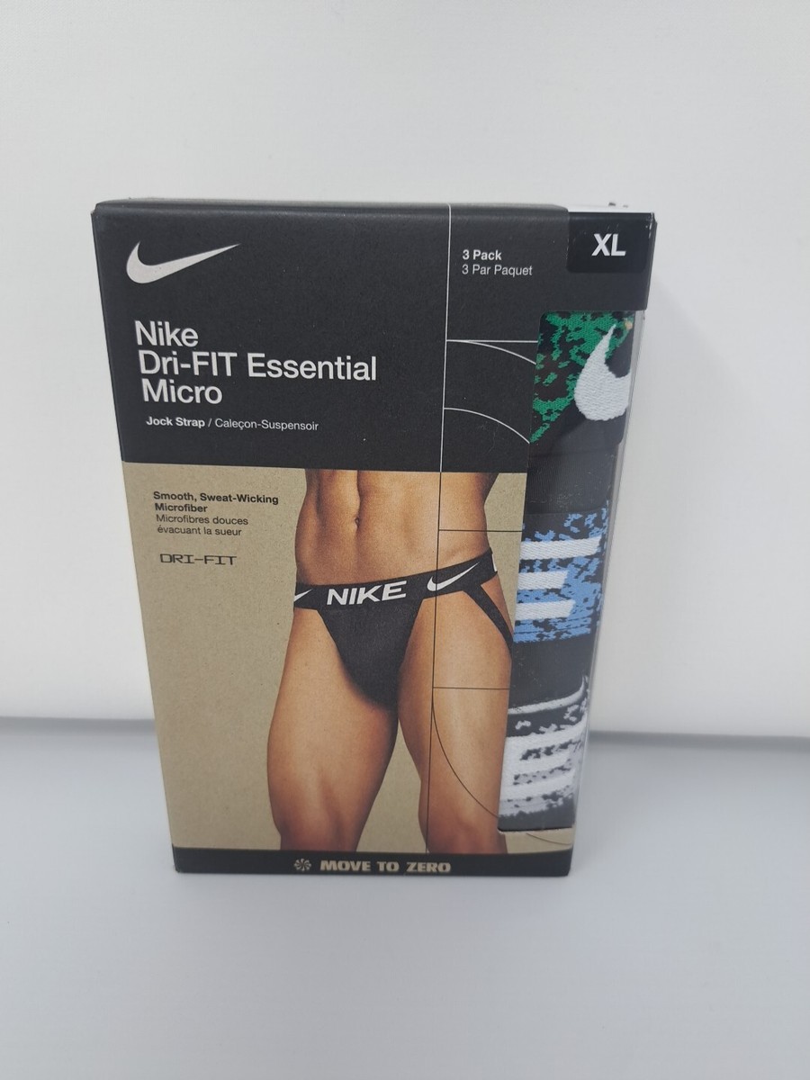 NIKE Men's DRI-FIT Essential Micro Jock Strap Microfibre Size