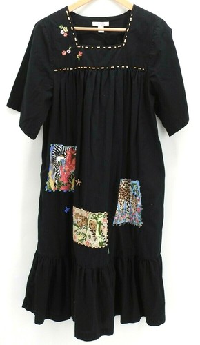 Go Softly Patio Dress Black Hem 
