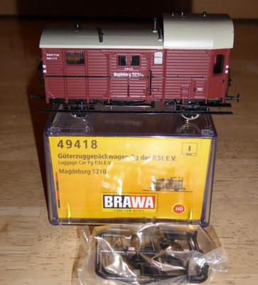 Brawa 49418 H0 Güterzuggepäckwagen Pg P.St.E.V. Magdeburg#5210 KPEV Epoche 1 NEU