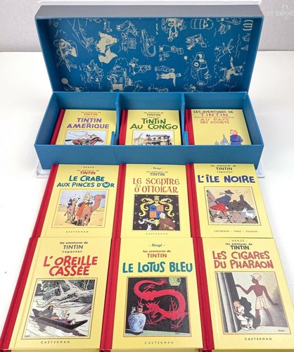 TINTIN IN BLACK & WHITE Set of x9 1987 1st Edition Mini Facsimile Editions Herge - Afbeelding 1 van 11