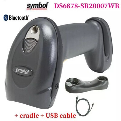 Symbol DS6878-SR20007WR Wireless Bluetooth Barcode Scanner mit Cradle USB Kabel