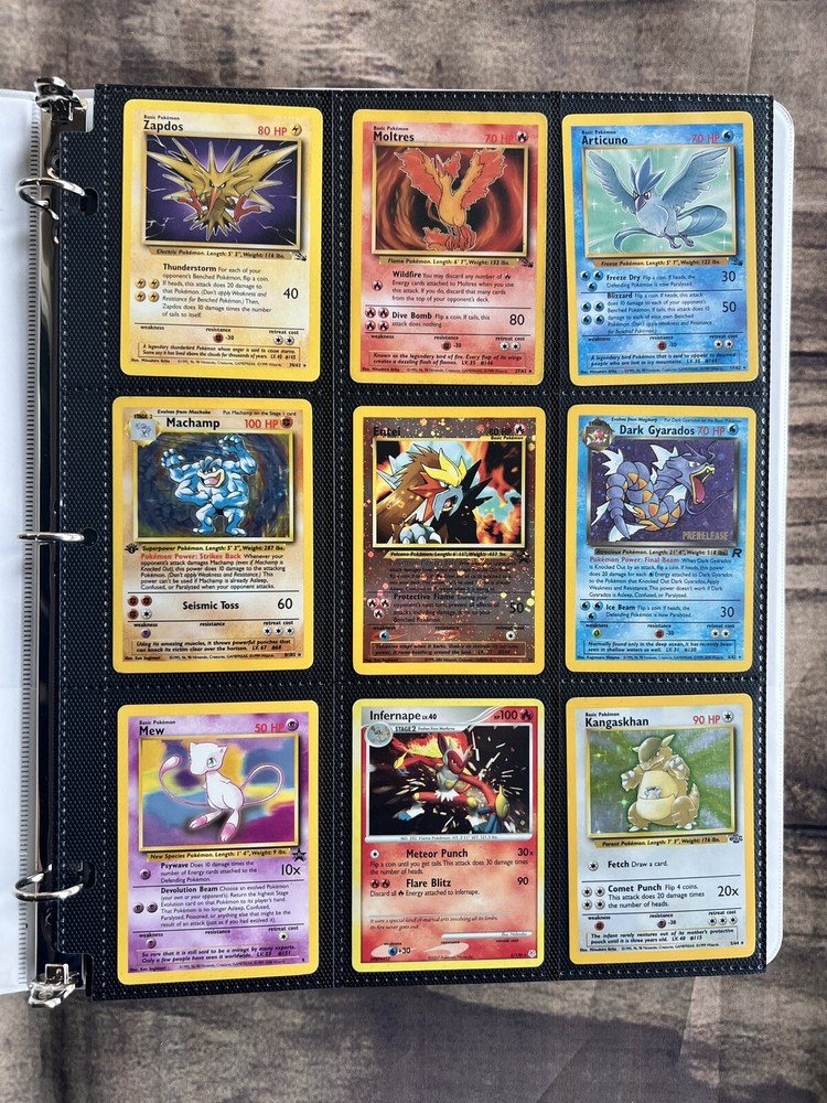 Old Pokemon Cards VINTAGE Rare Collection binder Holo WOTC 1999 Era