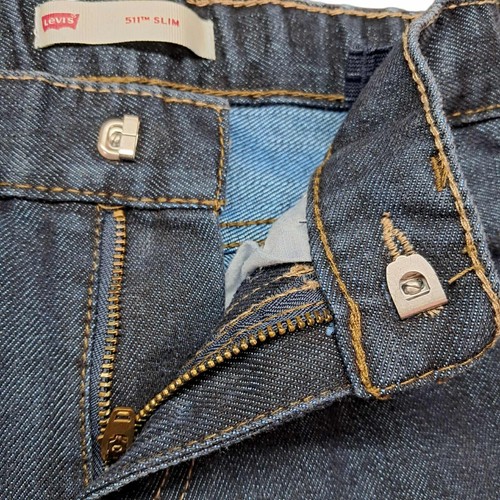 Boys Levi's 511 Slim Jeans Size 6 Reg Black Label Red Tab Adjustable Waist EUC - Picture 8 of 14