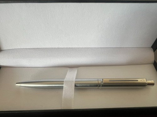 🔴 SHEAFFER penna sfera cromata pulsante a scatto scrive - Picture 7 of 7