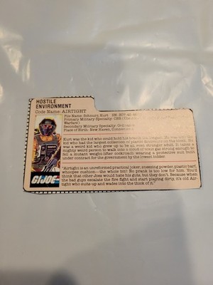 AIRTIGHT  1985 Hostile Environment file card only