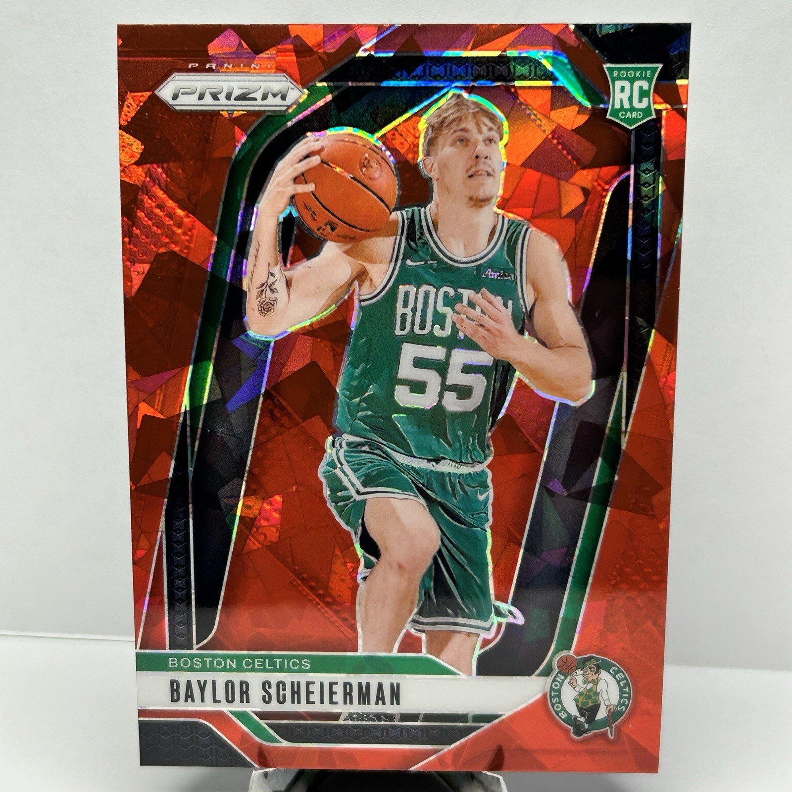 2024-25 Panini Prizm  BAYLOR SCHEIERMAN #236 Red Cracked Ice Prizm (RC)