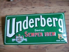 Underberg Schild  49 cm mal 24 cm Blechschild