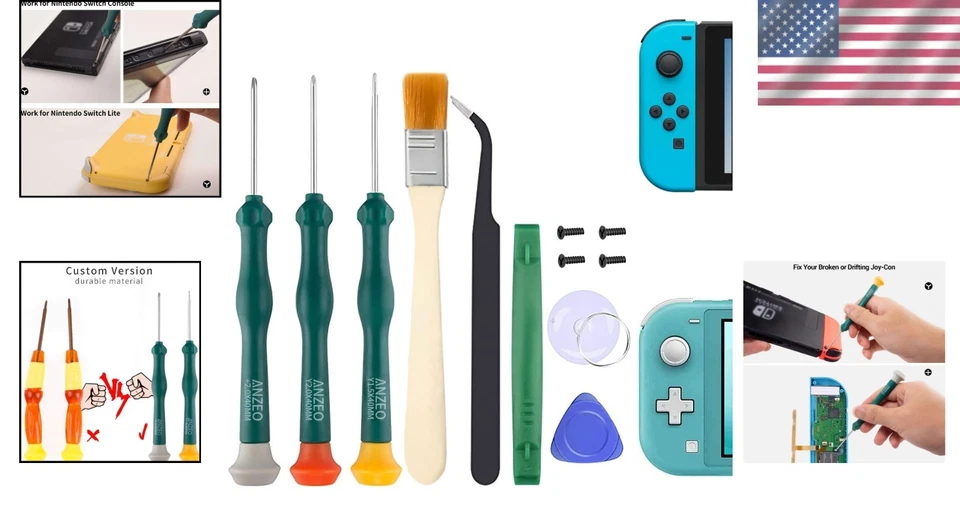 Complete Joy-Con Repair Tool Set: Triwing Screwdrivers & Accessories Included - Image 2 of 4