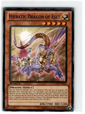 Yu-Gi-Oh! Hieratic Dragon of Eset 1st Edition GAOV-EN020 Lightly Played Common