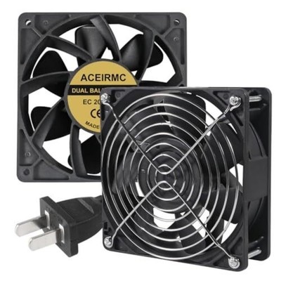 2pcs ACEIRMC Industrial Case Fan 120mmx38mm DUAL Ball Bearing AC EC 20V-230V