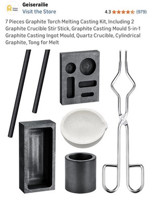 7 Piece Jewelry Casting Set With Borax Flux