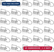 30PCS Key Fob Hardware Set 1 Inch with Split Rings, Lanyard Keychain Hardware fo