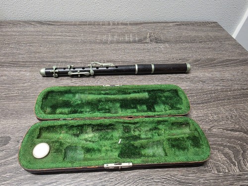 Antique Geo Cloos 6 Key 6 Hole Wood Piccolo / Flute Eb 7222