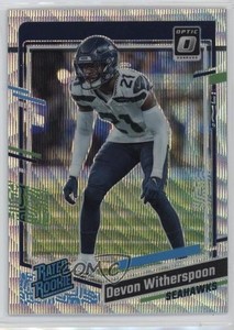 2023 Panini Donruss Optic Rated Wave Prizm /300 Devon Witherspoon #292 Rookie RC