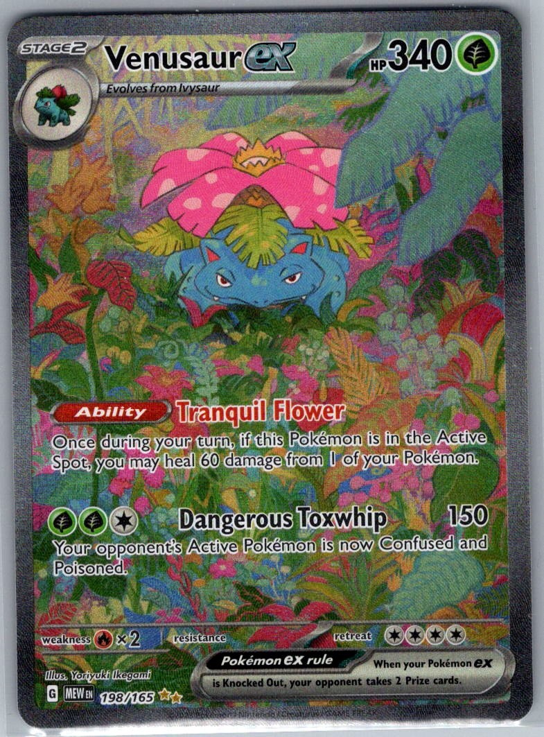 Venusaur ex 198/165 SV: Scarlet & Violet 151 - Pokemon Card - NM