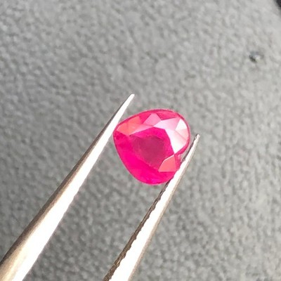 0.76 Carat Natural Heart Cut Pinkish Red Ruby Loose Gemstone From Burma