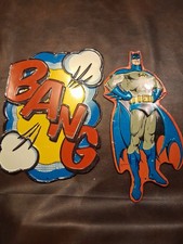Lotto di 2 insegne in metallo latta Batman