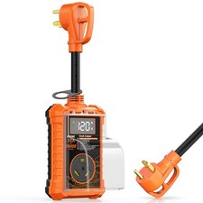 RV Surge Protector 10 Amp, 18000 Joules, LED Display, IP68 Waterproof