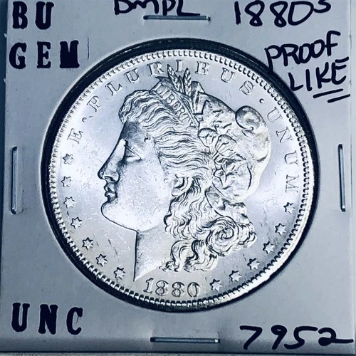 1880 S BU GEM MORGAN SILVER DOLLAR UNC MS+++ U.S. MINT RARE COIN 7952