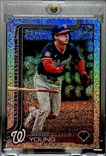Jacob Young RARE SPARKLE GLITTER FOIL REFRACTOR PRIZM INVESTMENT CARD Nationals