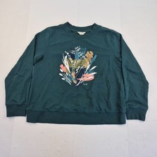 SEASALT Sweatshirt Jumper 14 Green Womens Bright Wave 100 Cotton