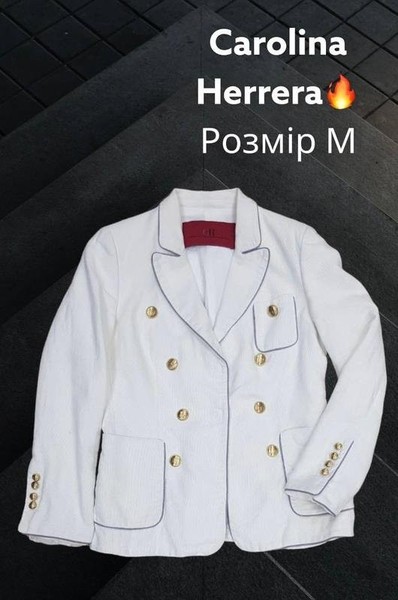 Women Carolina Herrera Blazer White 38 / M / 46