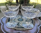4 Vintage Waterford Crystal LISMORE Champagne Coupe Sherbet Glasses