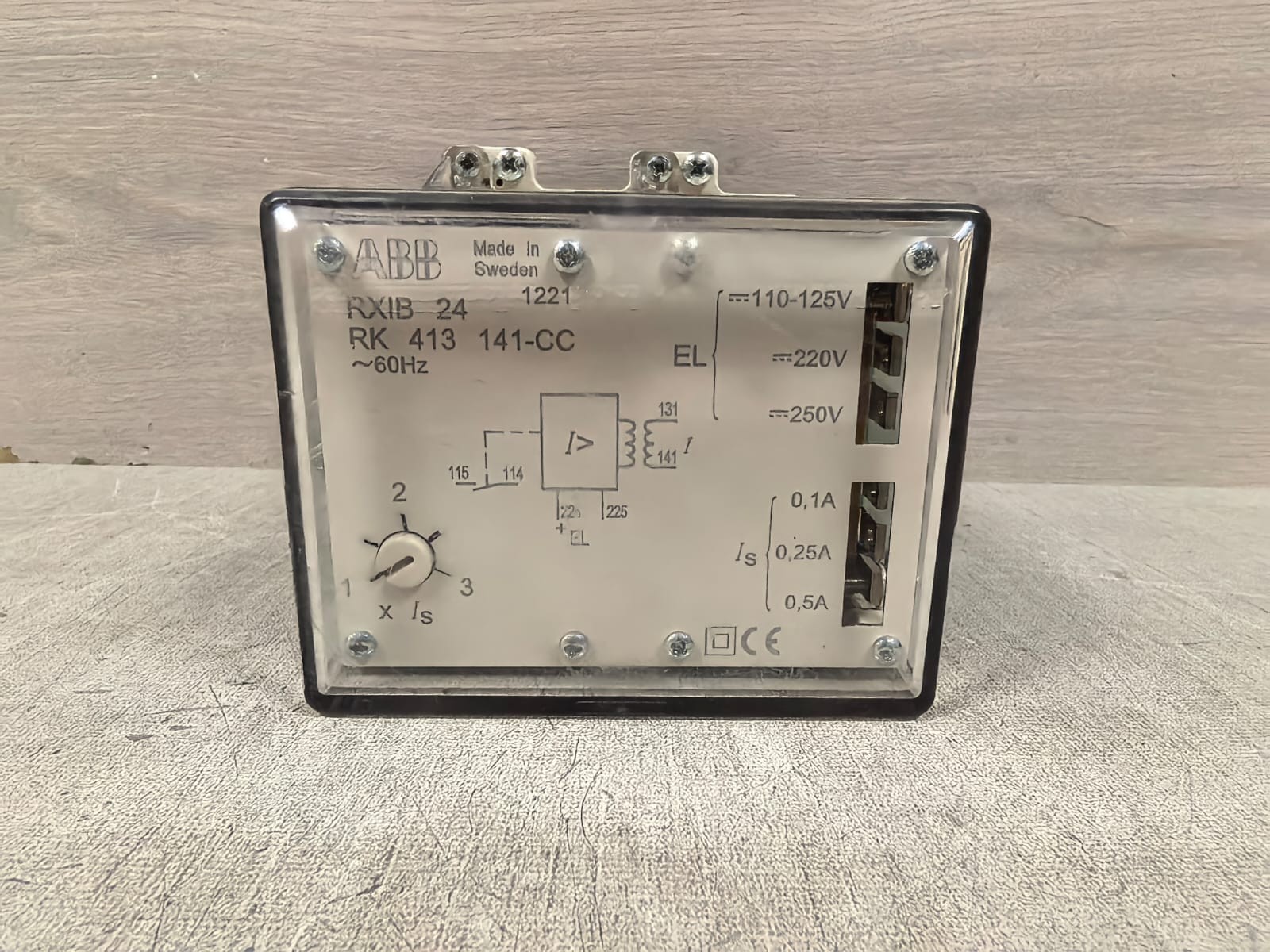 ABB RXIB 24 RK 413 141-CC RELAY 60HZ
