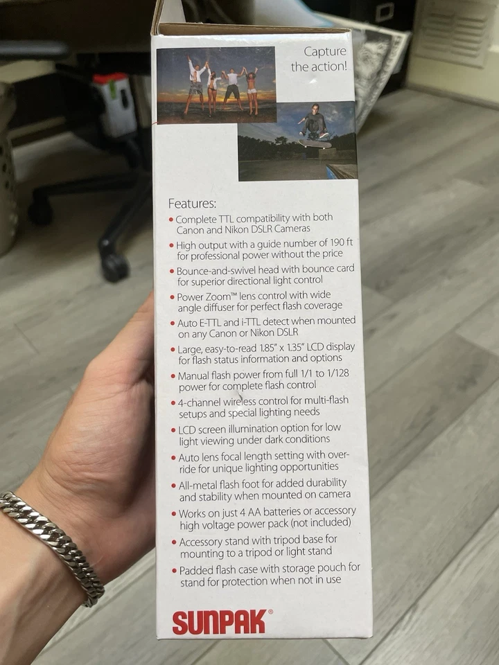 Sunpak DF4000U PowerZoom Flash for Canon Nikon DSLR Cameras - Image 4 of 4