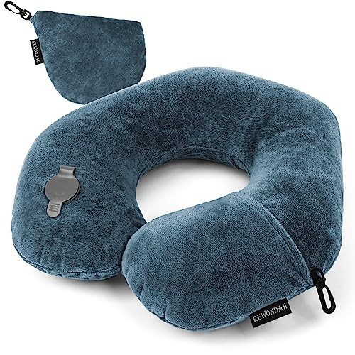 Neck Pillows for Travel, Inflatable Travel Pillow, Inflatable Neck Green