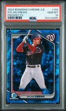 2024 Dylan Crews Bowman Chrome Sapphire Edition Prospects PSA 10 - Nationals