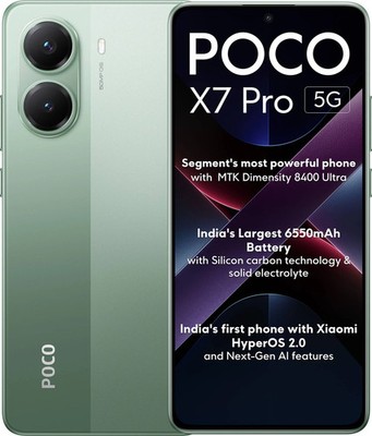 POCO X7 Pro 5G (Green, 256GB 8 GB RAM) 6.67