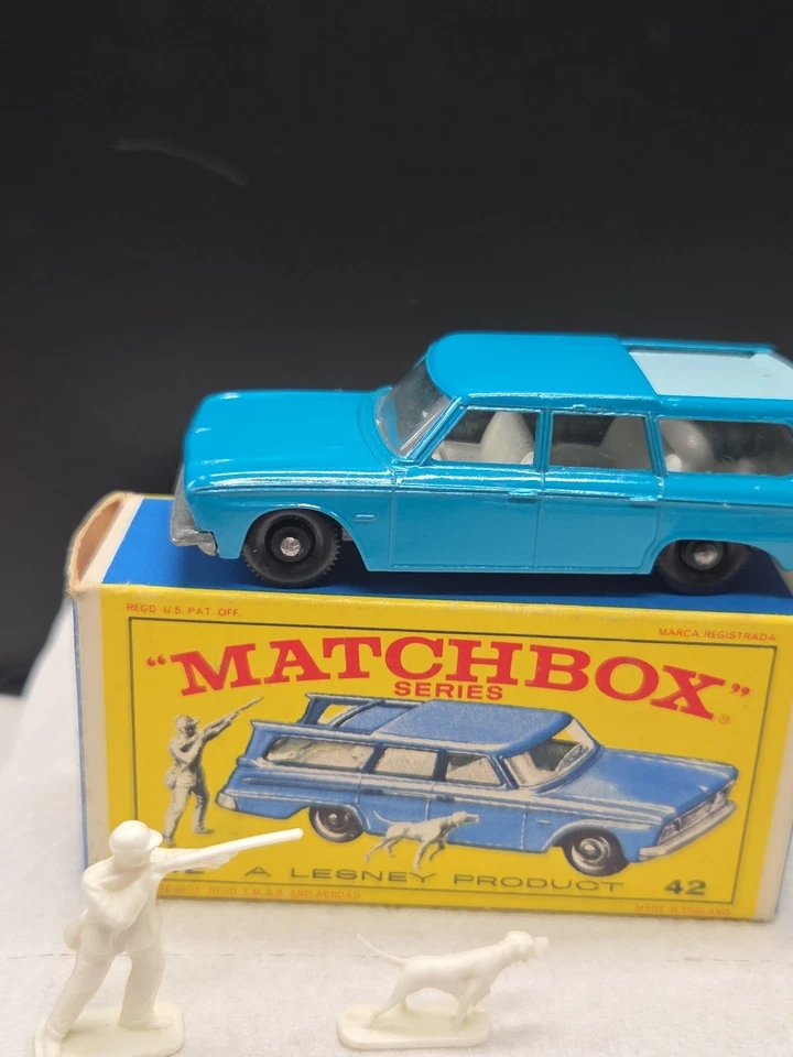 Matchbox Series LESNEY No. 42 Studebaker Station Wagon W/ Original Box England  - Image 3 of 4