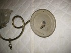 ANTIQUE SOLID BRASS GAS SWIVEL Wall Light Sconce w/ Antique  GLASS SHADE Wired — photo 7
