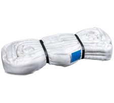 8 White Polyester Endless Round Sling For Wrecker Recovery 16800 Lbs