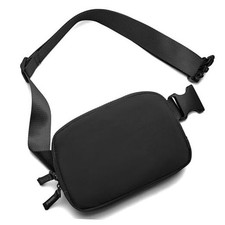 Belt Bag for Women Two-Way Zipper Fanny Pack Crossbody Bags Black Mini Belt Bag