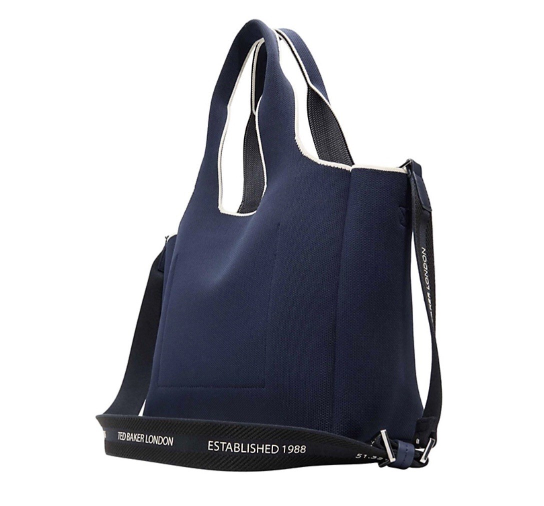Ted Baker Sara Knit Women’s Tote Bag Stylish Rounded Shape Navy Blue image 10