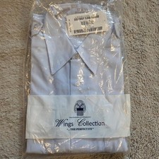 17 X 33 USAF Men s Blue Button Down Service Dress Shirt LONG Sleeve New Blues